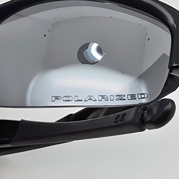 Oakley 12-900 Flak Jacket Jet Black Frame Polarized Black Iridium Sunglasses - Picture 13 of 15